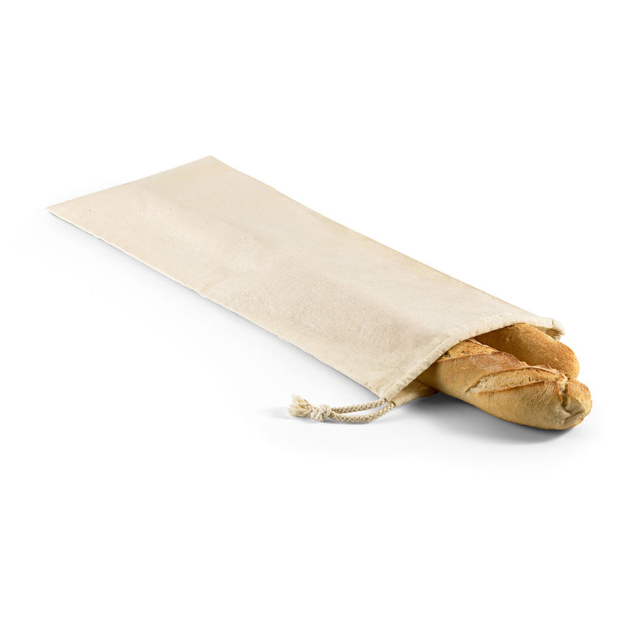 Bolsa de algodón 100g para pan con cordón ajustable - Crudo