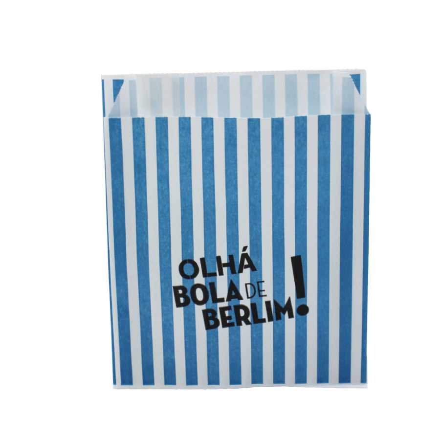 White Kraft Sachets 70g - Blue - "Look at the Berliner"