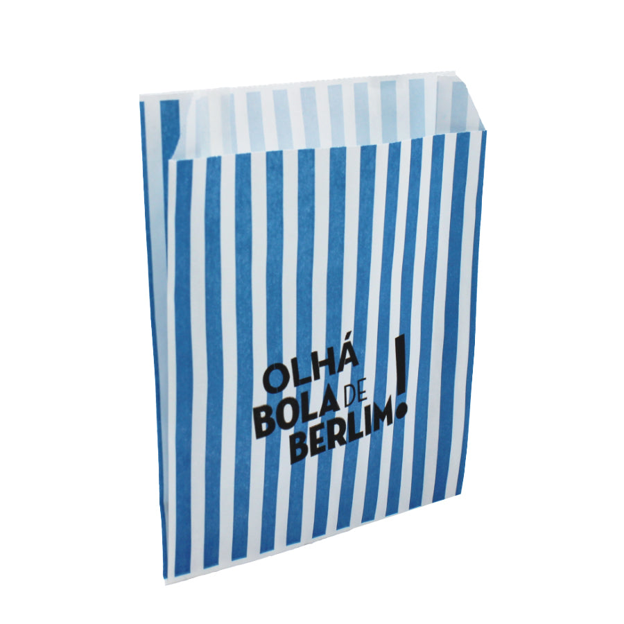 White Kraft Sachets 70g - Blue - "Look at the Berliner"