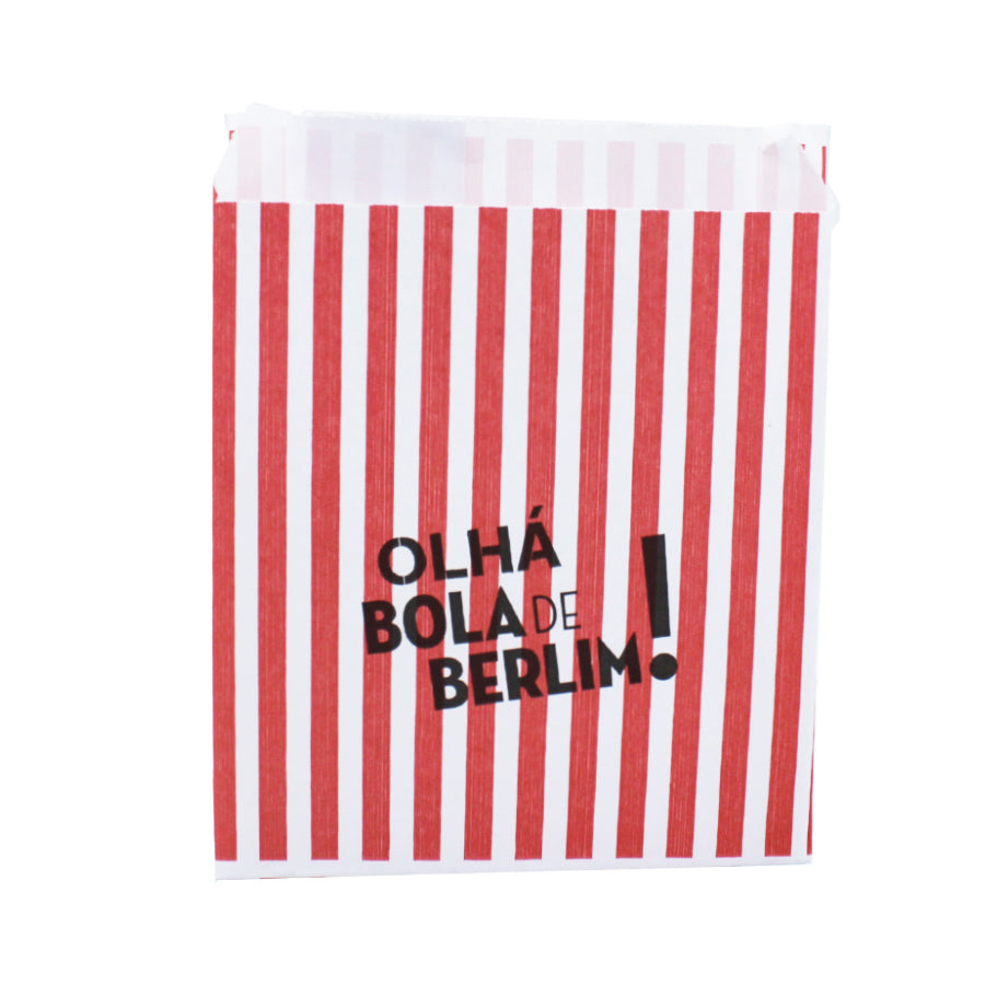 White Kraft Bags 70g - Red - "Olhá Bola de Berlim"