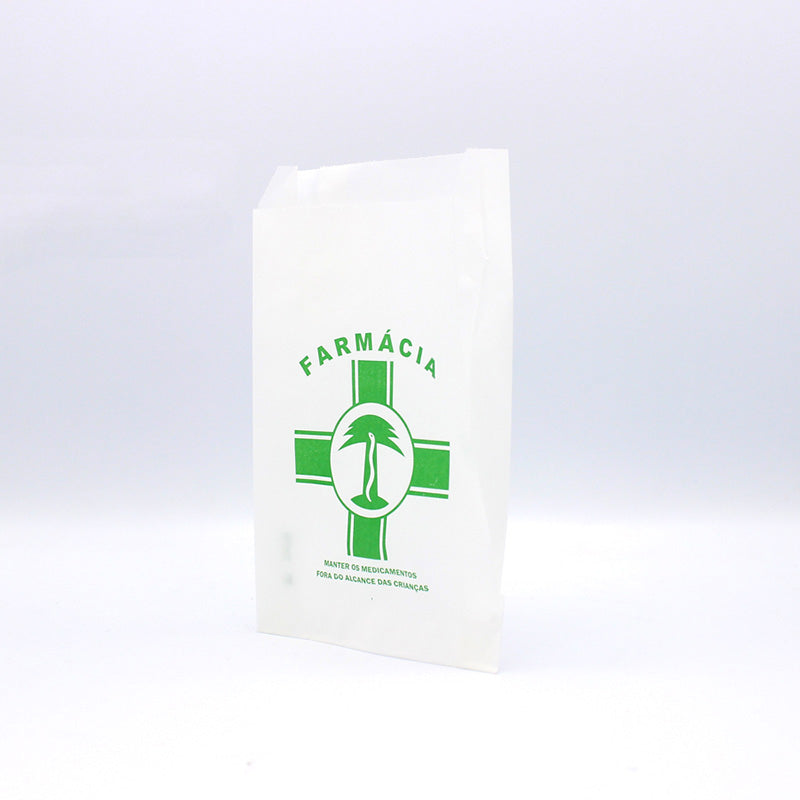 White Kraft Sachets - White and Green - "Pharmacy Generic"