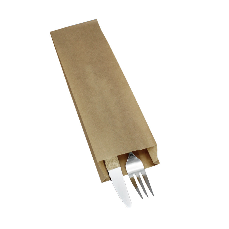Saquetas Kraft Natural para Talheres