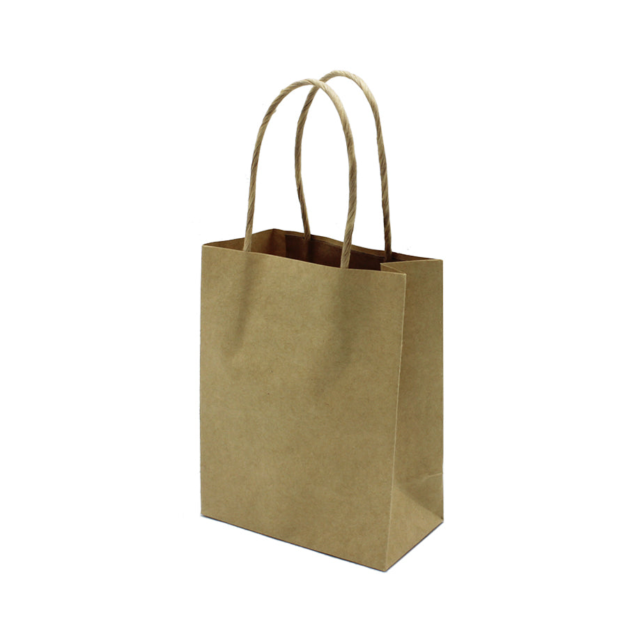 Kraft Natural Twisted Handle Bags 120gsm - Kraft