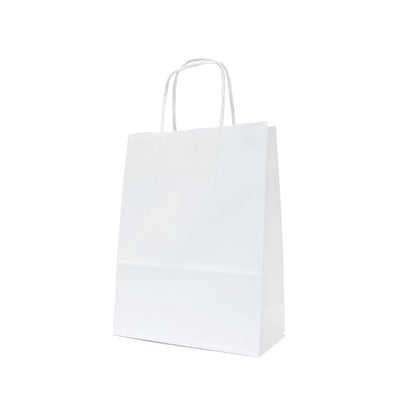 Twisted Handle Kraft White Bags 120gsm - White