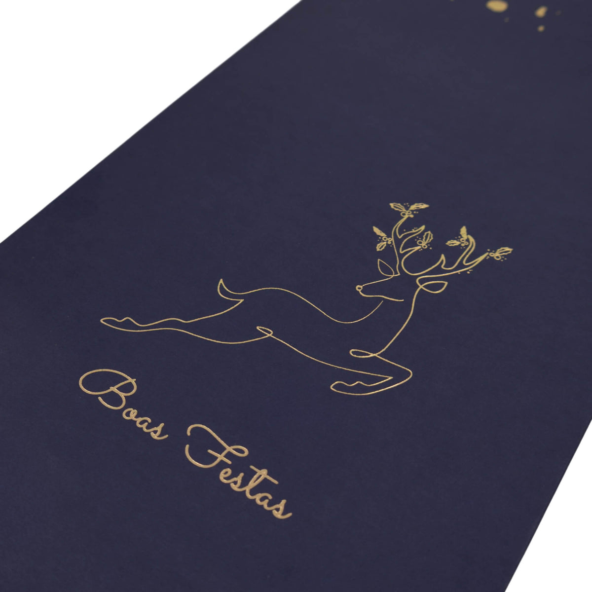 Sacos Asa Torcida Kraft Branco para Garrafa - Azul, Dourado e Branco - "Noite Feliz"