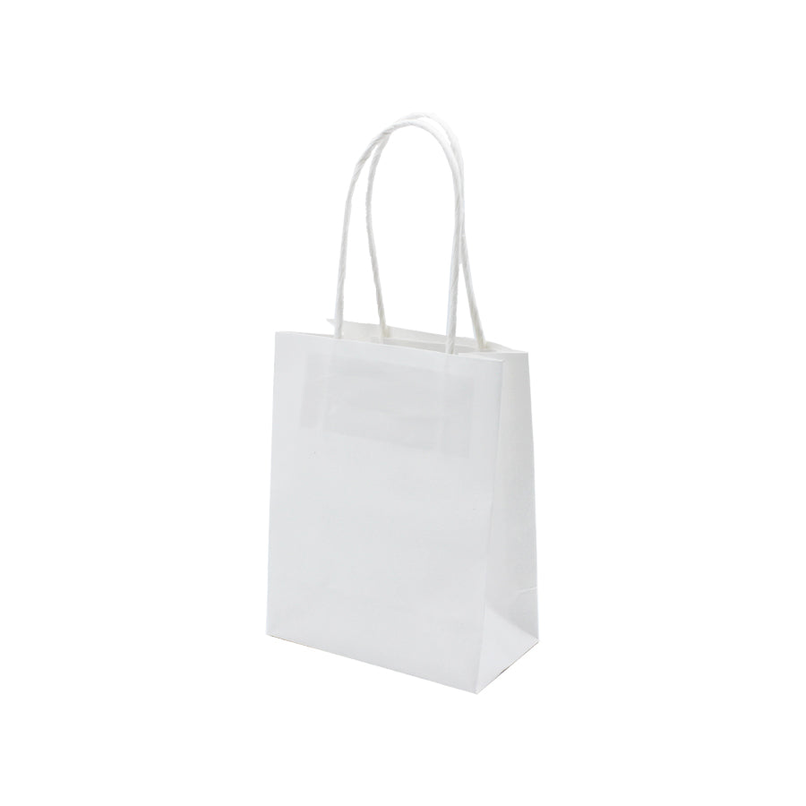 Twisted Handle Kraft White Bags 120gsm - White