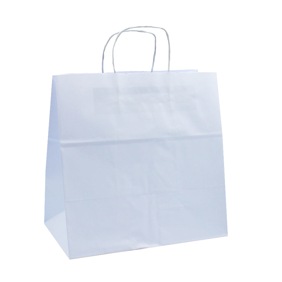 Sacos Asa Torcida Take-Away Kraft Branco 90g - Branco
