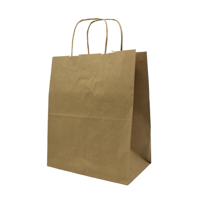 Twisted Handle Take-Away Kraft Natural Bags 115g - Kraft