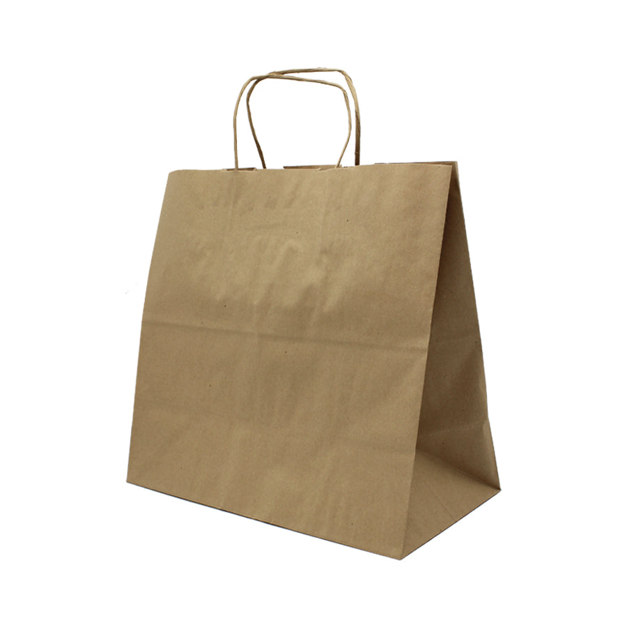 Twisted Handle Take-Away Kraft Natural Bags 115g - Kraft