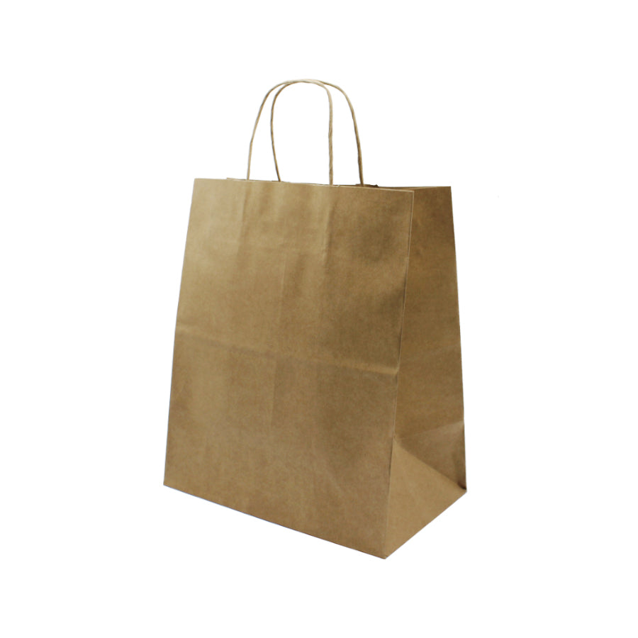 Twisted Handle Take-Away Kraft Natural Bags 115g - Kraft