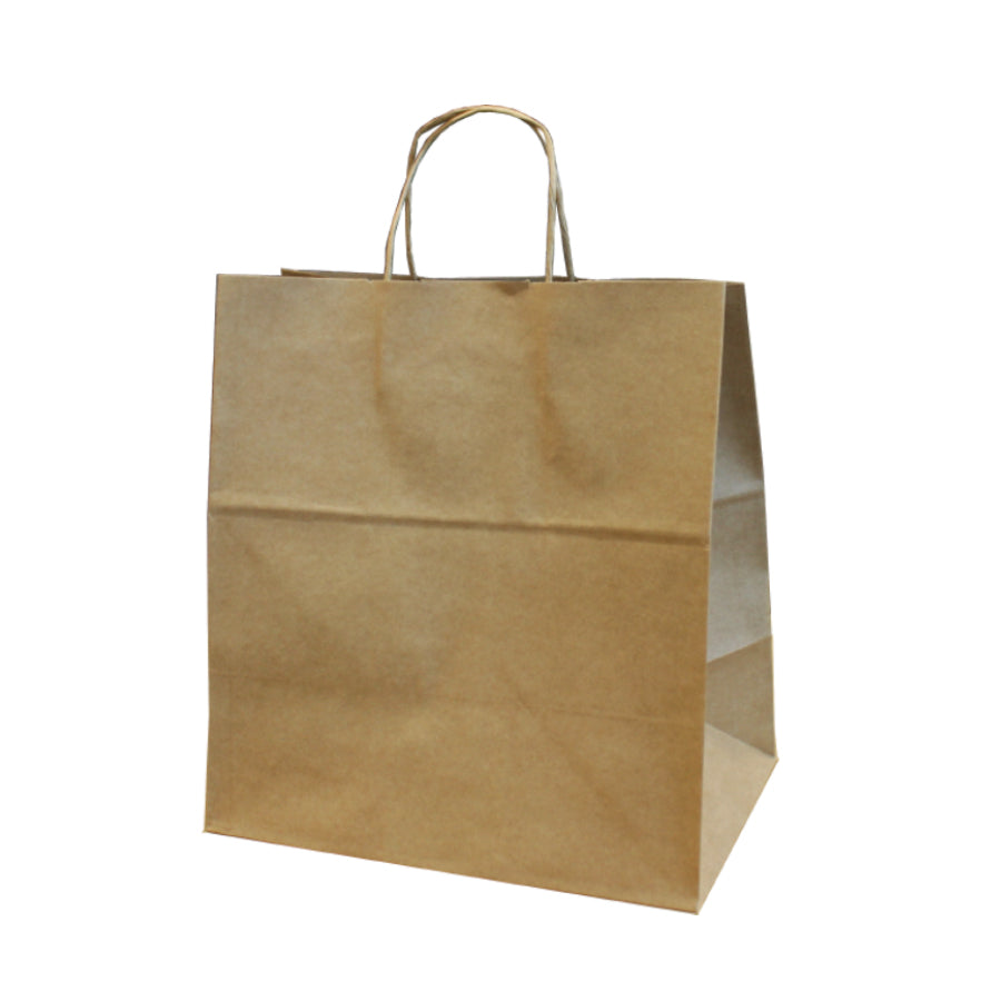 Twisted Handle Take-Away Kraft Natural Bags 115g - Kraft