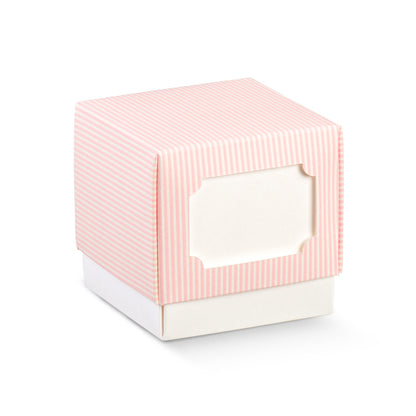 Cajas con Tapa y Fondo - Rosa y Blanco