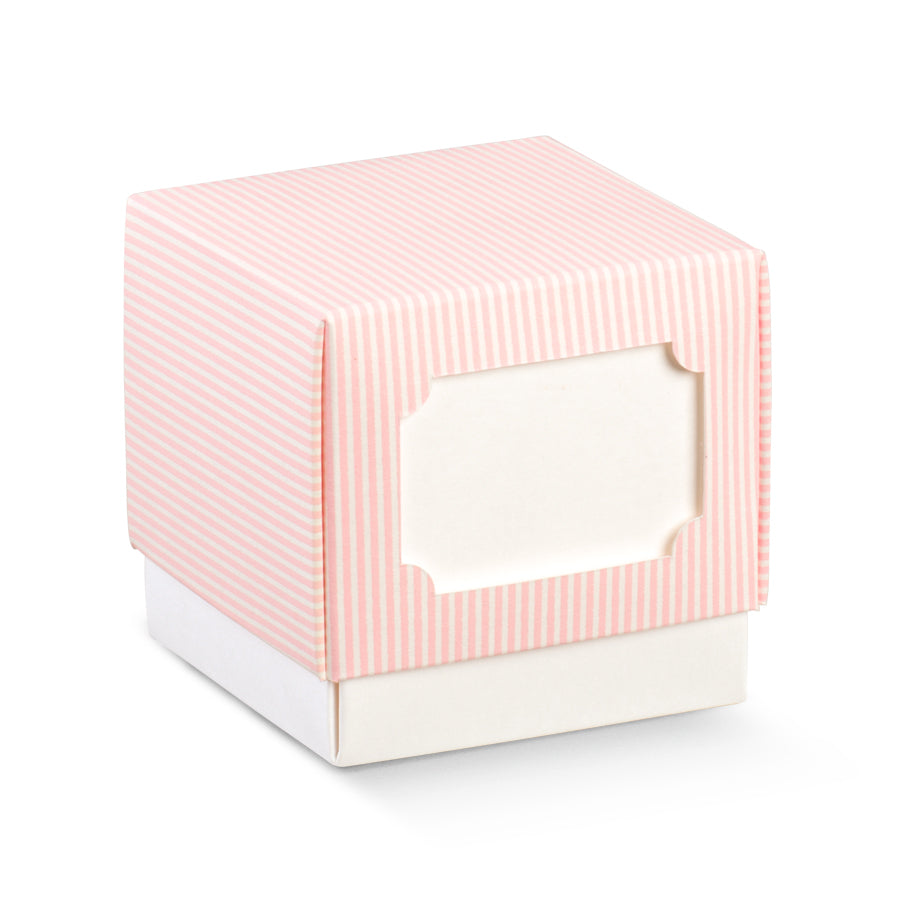Cajas con Tapa y Fondo - Rosa y Blanco