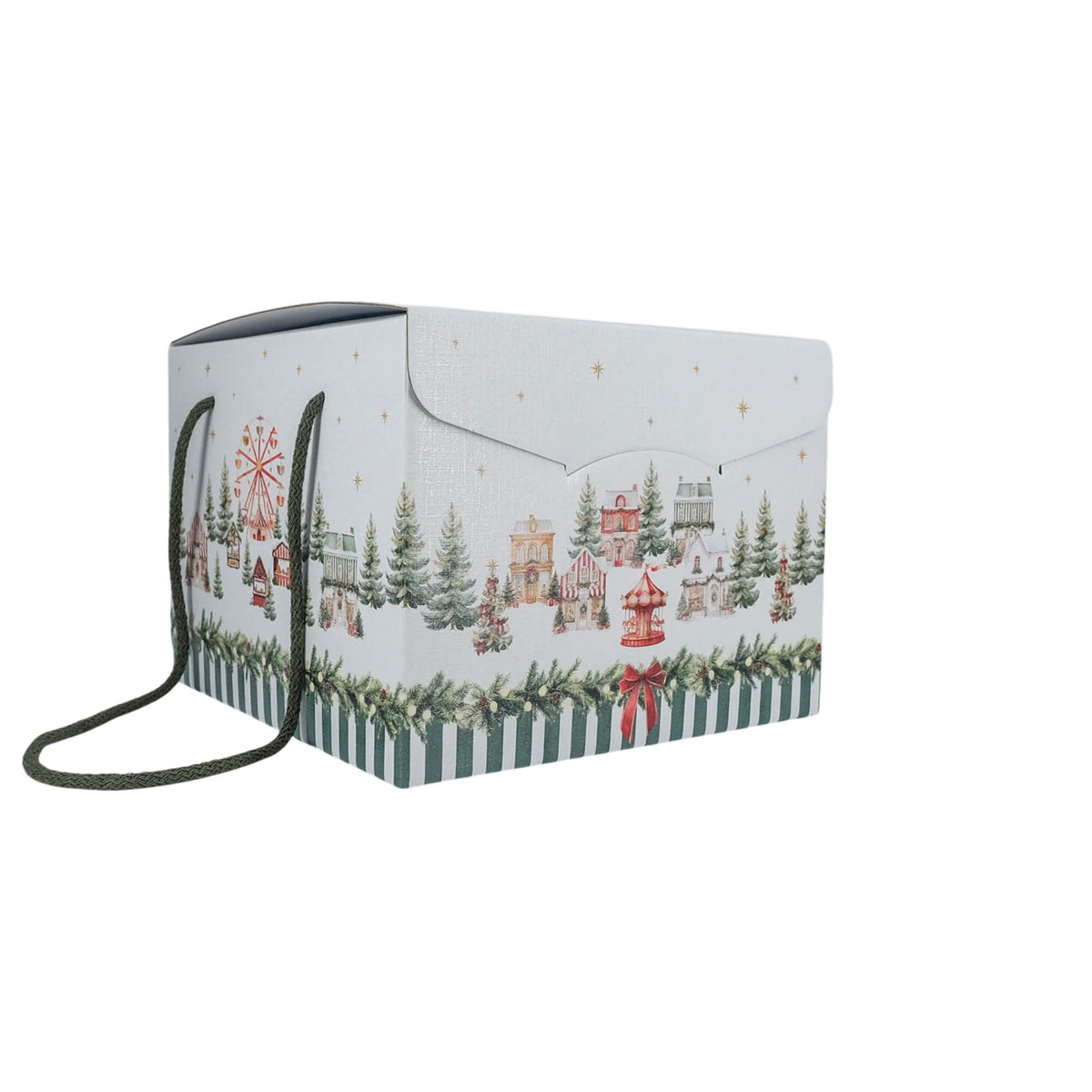 Caixas com Cordão - Verde e Branco - "Market Verde"