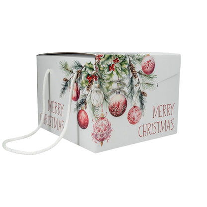 Caixas com Cordão - Branco, Vermelho e Branco - "Addobbi di Natale"