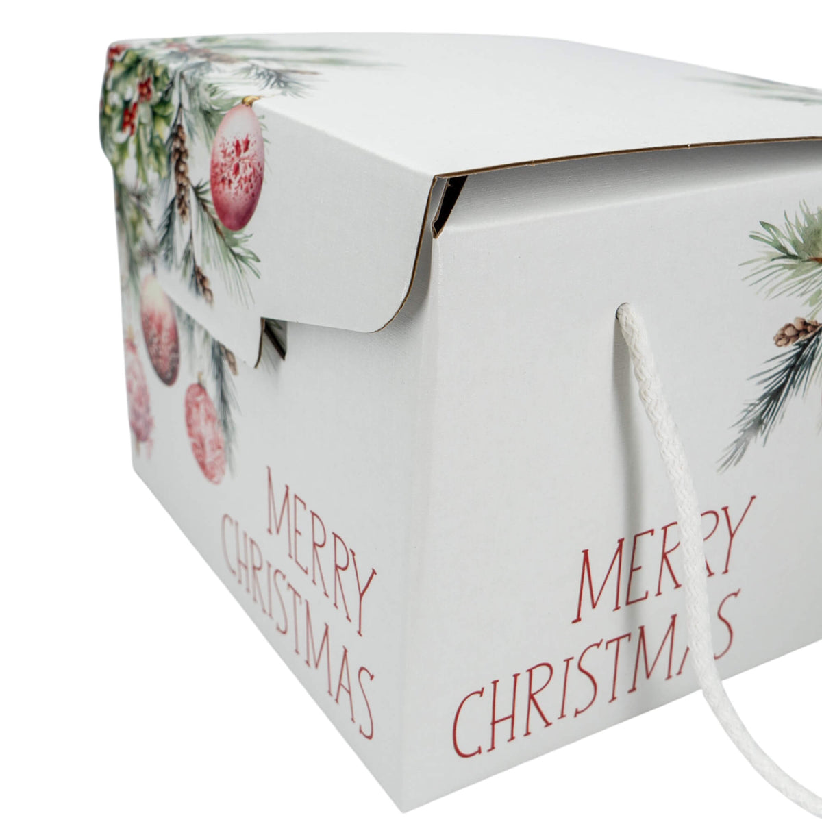 Caixas com Cordão - Branco, Vermelho e Branco - "Addobbi di Natale"