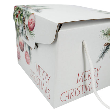 Caixas com Cordão - Branco, Vermelho e Branco - "Addobbi di Natale"