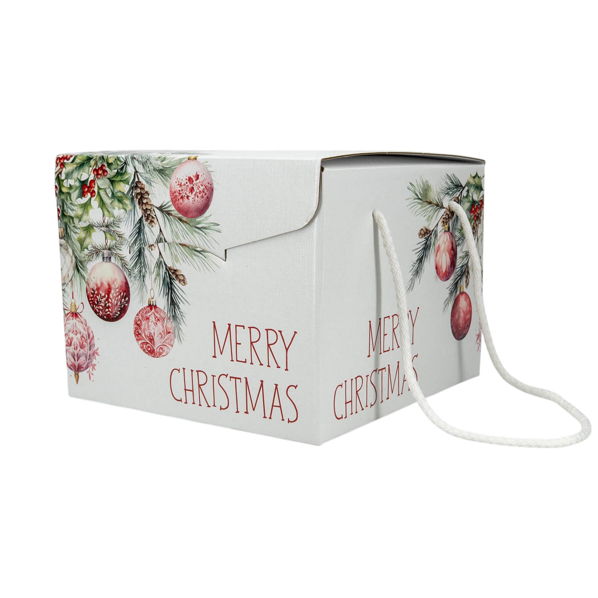 Caixas com Cordão - Branco, Vermelho e Branco - "Addobbi di Natale"