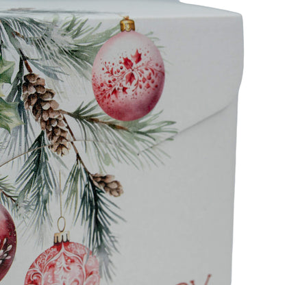 Caixas com Cordão - Branco, Vermelho e Branco - "Addobbi di Natale"