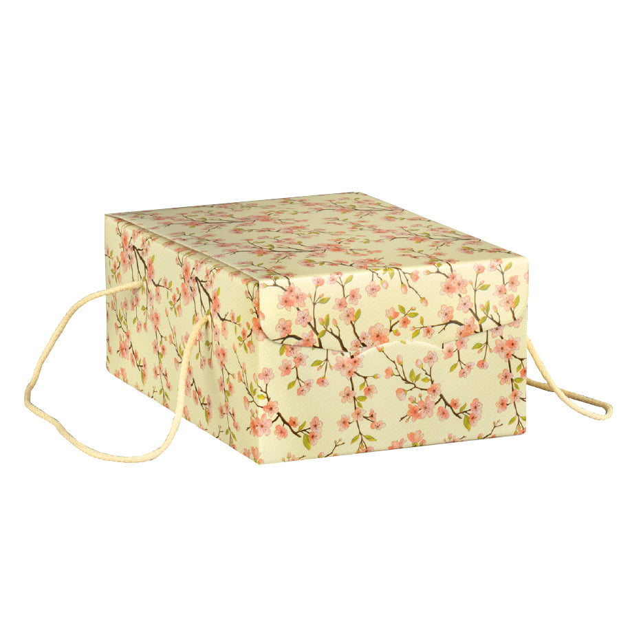 Caixas Segreto com Cordão - Amarelo e Rosa - "Fiori di Pesco"