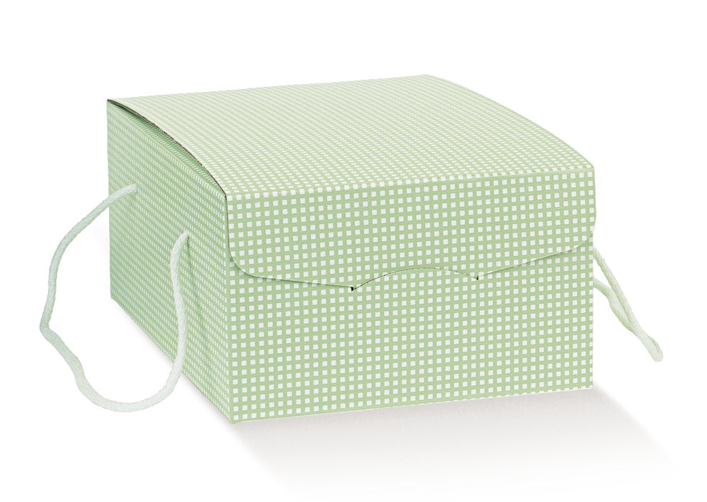 Caixas Segreto com Cordão - Verde - "Quadretti"