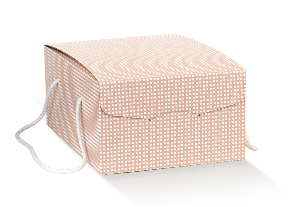 Caixas Segreto com Cordão - Rosa - "Quadretti"