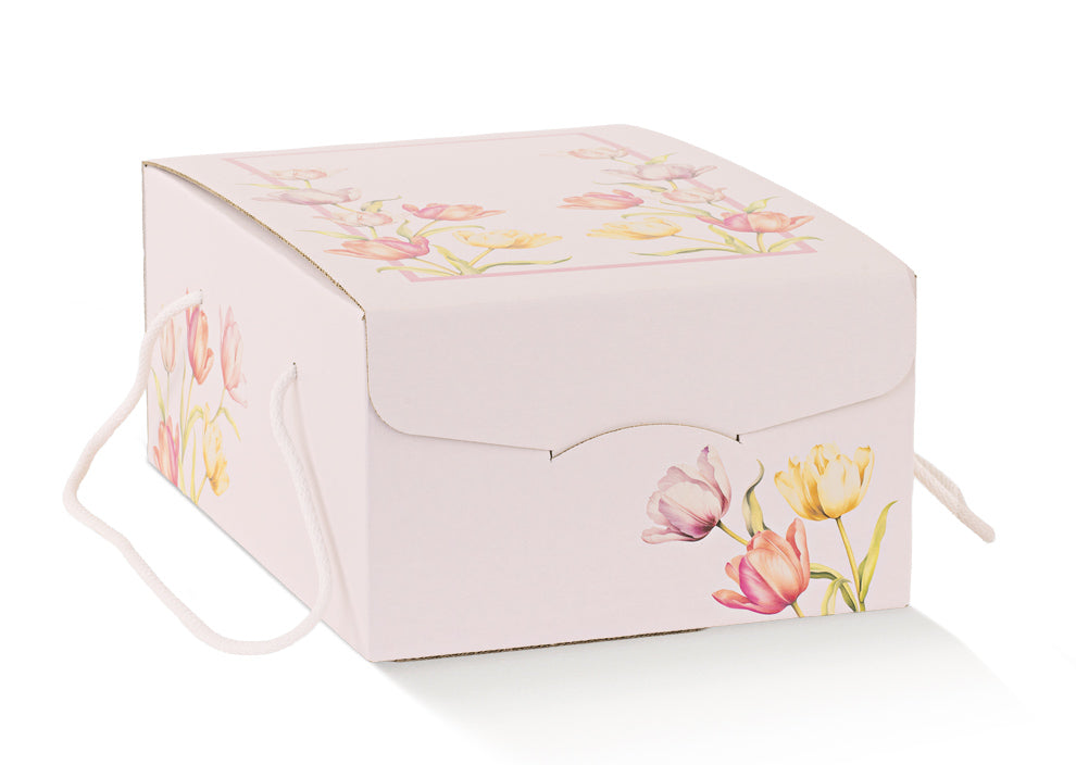 Caixas Segreto com Cordão - Rosa - "Tulips"