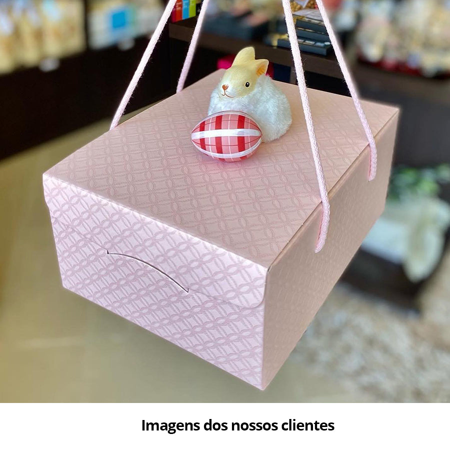 Secret Storage Boxes with Cord - Pink - "Quilted"