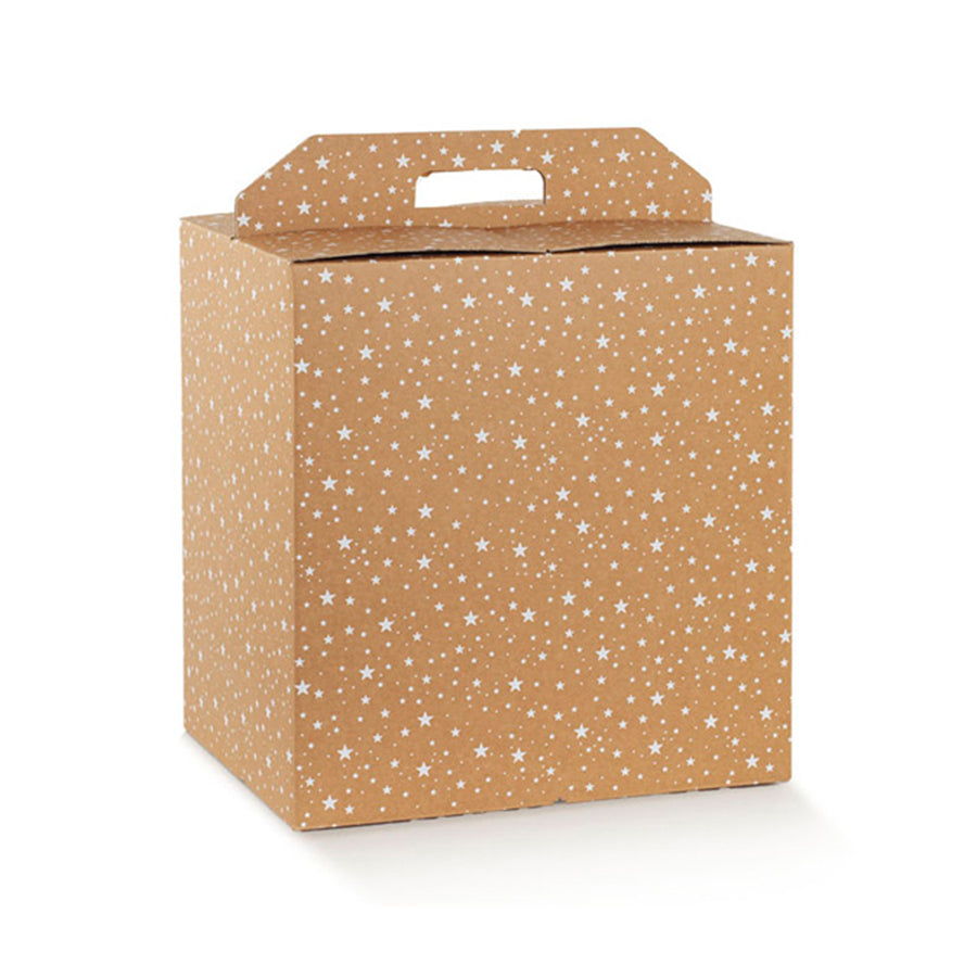 Hamper Box - Kraft and White - "Galaxy"