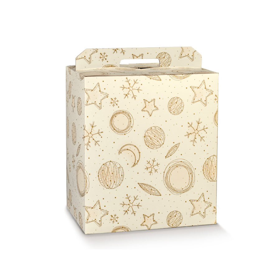 Hamper Box - White and Gold - "White Universe"