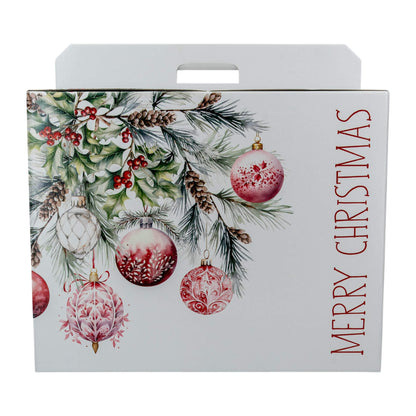Caixa Cabaz - Branco, Vermelho e Branco - "Addobbi di Natale"