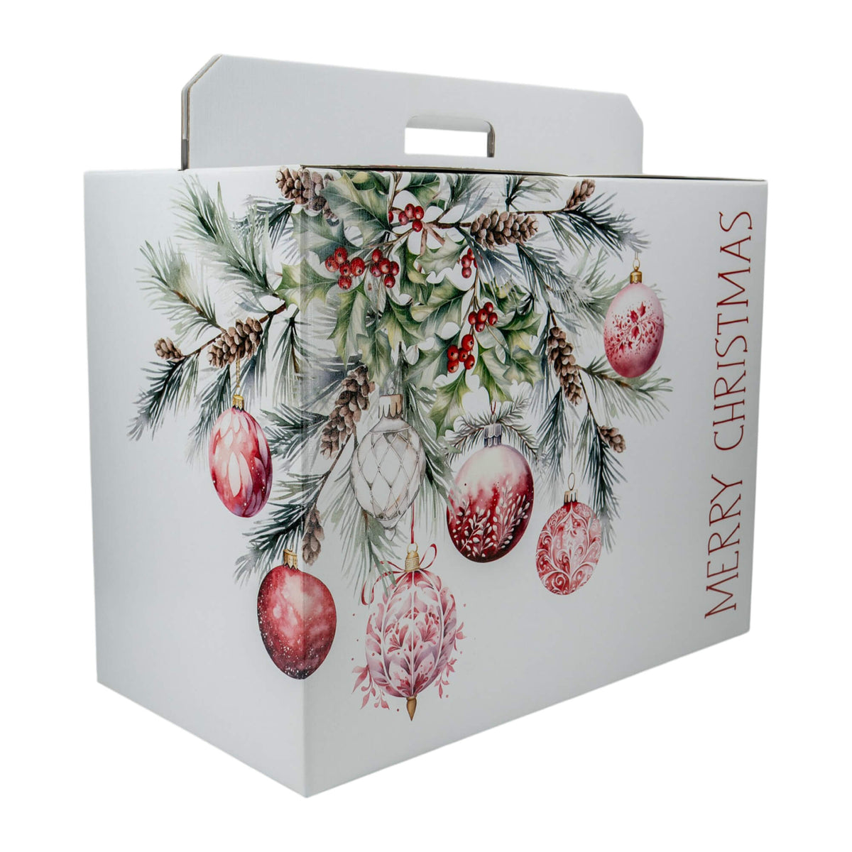 Caixa Cabaz - Branco, Vermelho e Branco - "Addobbi di Natale"