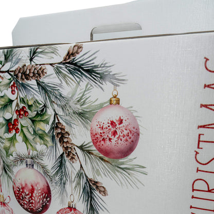 Caixa Cabaz - Branco, Vermelho e Branco - "Addobbi di Natale"