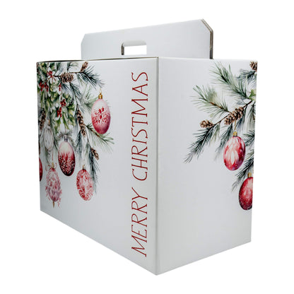 Caixa Cabaz - Branco, Vermelho e Branco - "Addobbi di Natale"