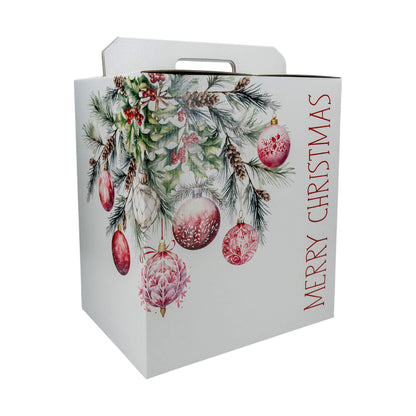 Caixa Cabaz - Branco, Vermelho e Branco - "Addobbi di Natale"