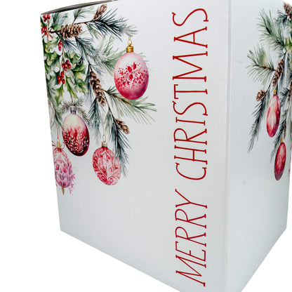 Caixa Cabaz - Branco, Vermelho e Branco - "Addobbi di Natale"