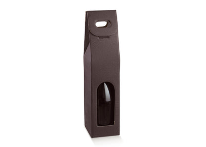 Cajas con ventana para botellas - Marrón - "Skin Coffee"