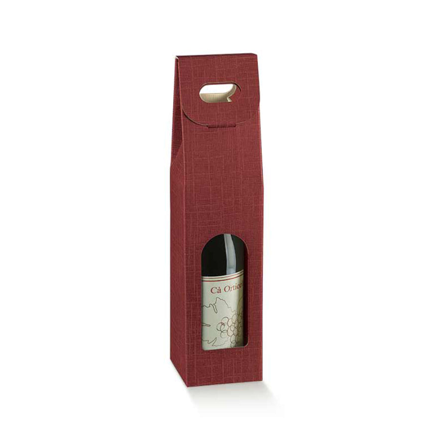Caixas com Janela para Garrafas - Bordeaux - "Seta"