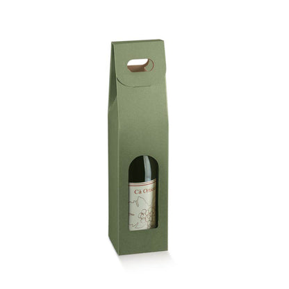 Caixas com Janela para Garrafas - Verde - "Linea"