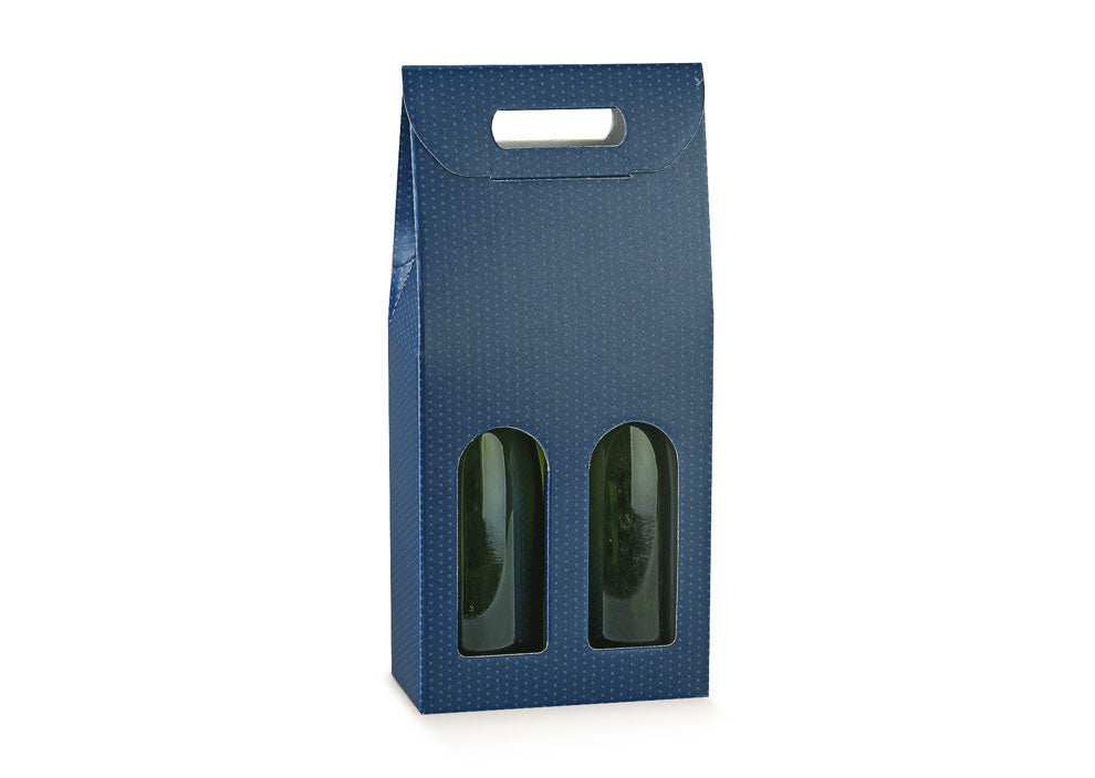 Cajas con ventana para botellas - Azul - "Spot Blu"