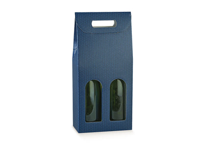 Caixas com Janela para Garrafas - Azul - "Spot Blu"