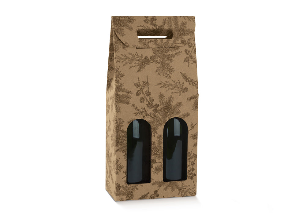 Caixas com Janela para Garrafas - Kraft - "Magic Forest"