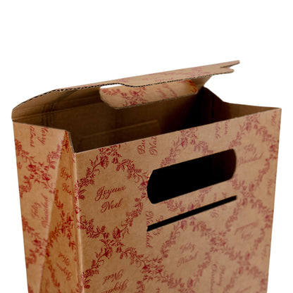 Cajas con Ventana para Botellas - Kraft y Rojo - "Royal Garden"