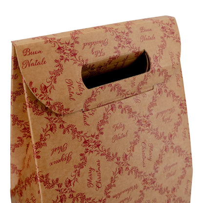 Cajas con Ventana para Botellas - Kraft y Rojo - "Royal Garden"