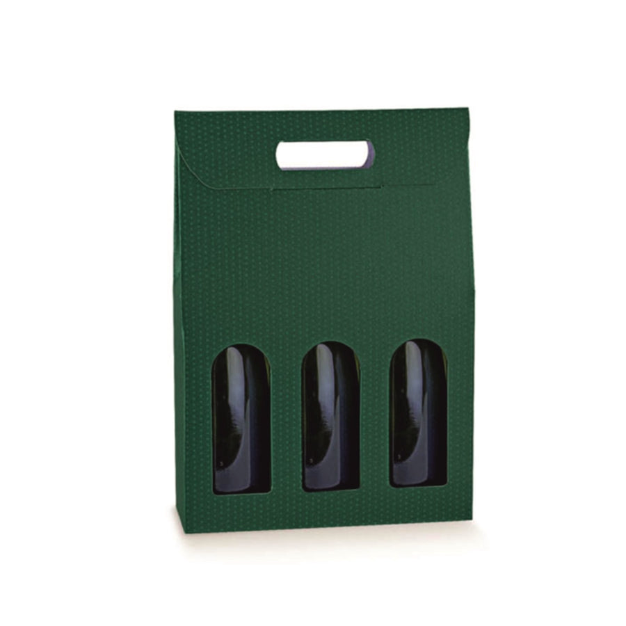 Caixas com Janela para Garrafas - Verde - "Spot"