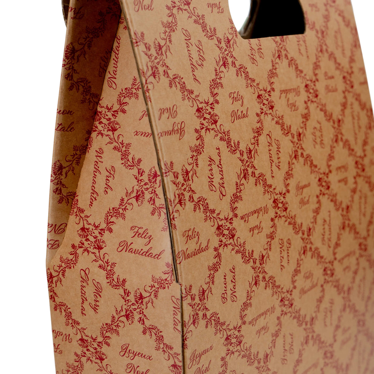 Cajas con Ventana para Botellas - Kraft y Rojo - "Royal Garden"