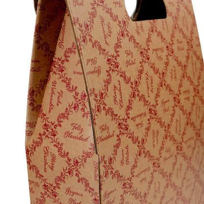 Cajas con Ventana para Botellas - Kraft y Rojo - "Royal Garden"