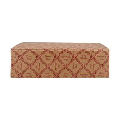 Cajas Únicas para Botellas - Kraft y Rojo - "Royal Garden"
