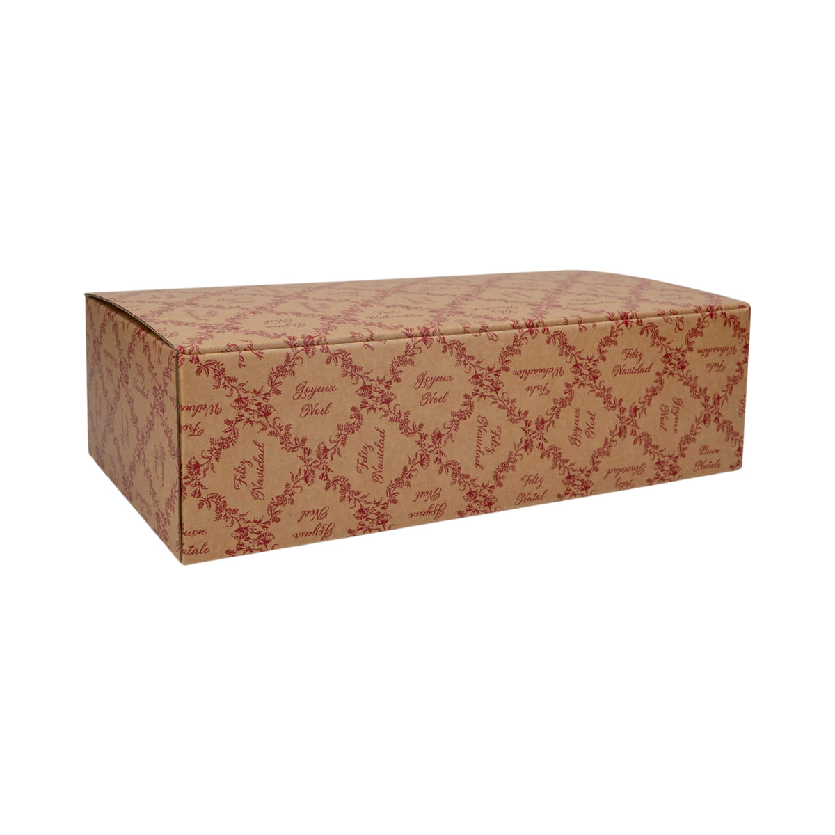 Cajas Únicas para Botellas - Kraft y Rojo - "Royal Garden"