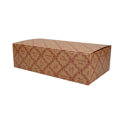 Cajas Únicas para Botellas - Kraft y Rojo - "Royal Garden"